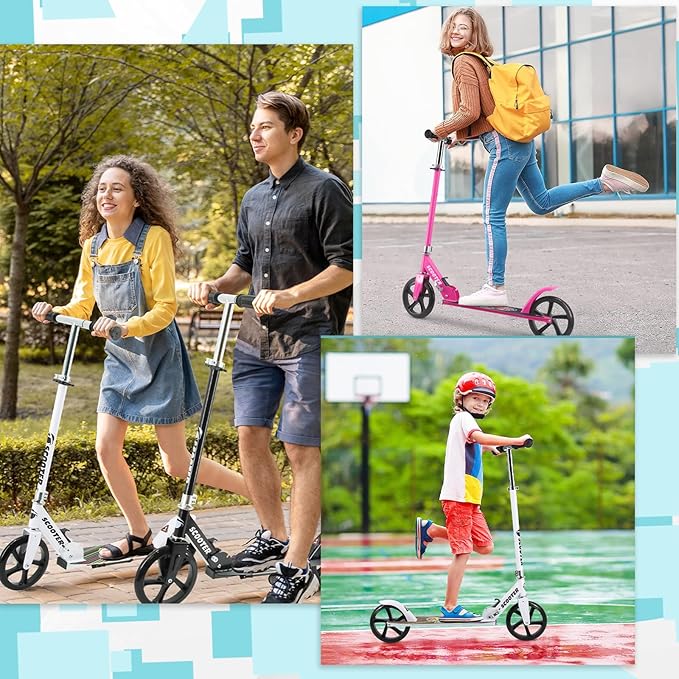TEMBOOM Scooter Kids Scooters for Kids 6+&Adult,for Kids, Adjustable Handlebar, Foldable Scooter for Kids, Teen
