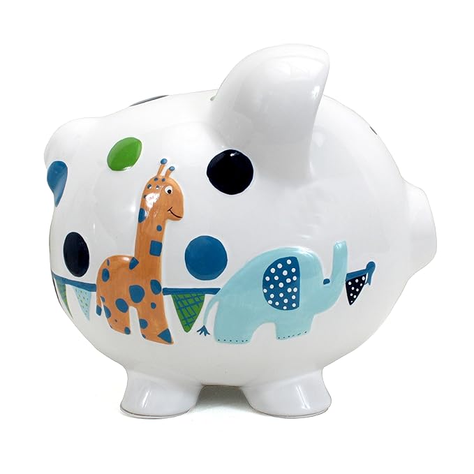 Child to Cherish Ceramic Piggy Bank for Boys, Circus