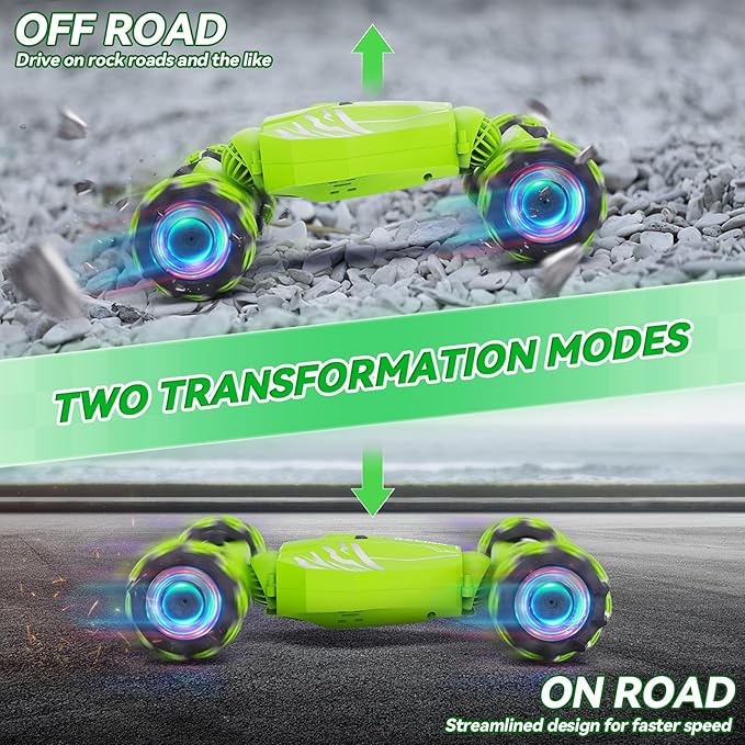 Dysaim Gesture RC Car, Birthday Gifts Toys for Boys 6-12 Year Old, 4WD Remote Control Car 360° Rotate Transform Drift RC Stunt Cars with Lights Music Sprayer, 2.4Ghz Hand Controlled