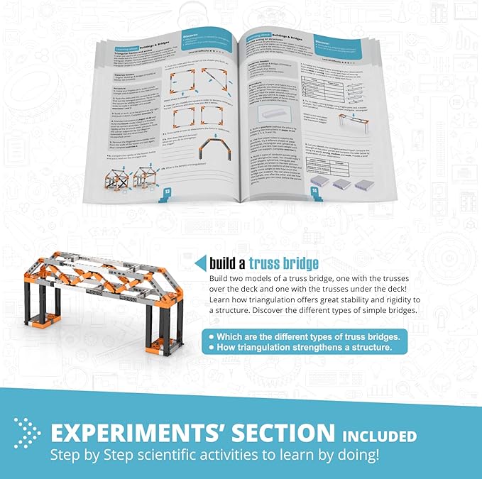 Engino- STEM Toys, Buildings & Bridges, Construction Toys for Kids 9+, Educational Toys, Gifts for Boys & Girls (9 Model Options), STEM Kit for Learning