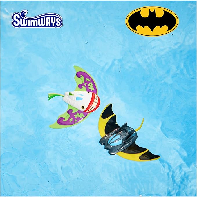 SwimWays DC Batman Zoom-A-Rays Water Toys, Kids Pool Toys & Diving Toys, Batman Toys for Kids Aged 5 & Up, 2-Pack