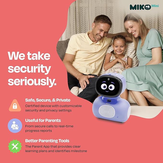 Miko Mini with 30 Days Free Miko Max: AI Robot for Kids | Fosters STEAM Learning & Education | Packed with Games, Dance, Singing | Child-Safe Conversational Learning | Ideal Gift for Boys & Girls 5+