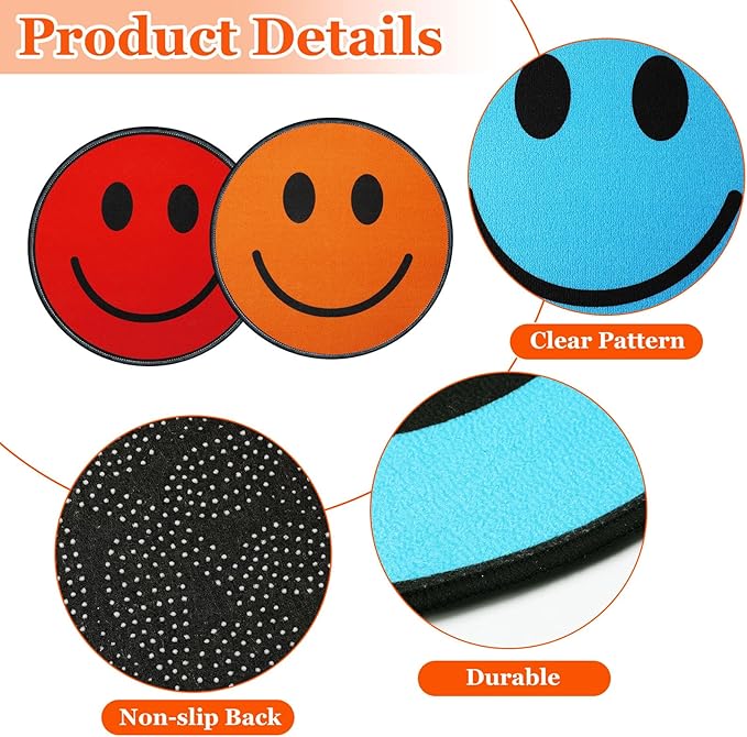 Nuanchu 12 Pcs Kids Carpet Circle Seats for Classroom 16 Inch Round Floor Mat Kids Floor Cushions Soft Educational Classroom Rug Non Slip for School Learning Playing Areas(Smile Style)