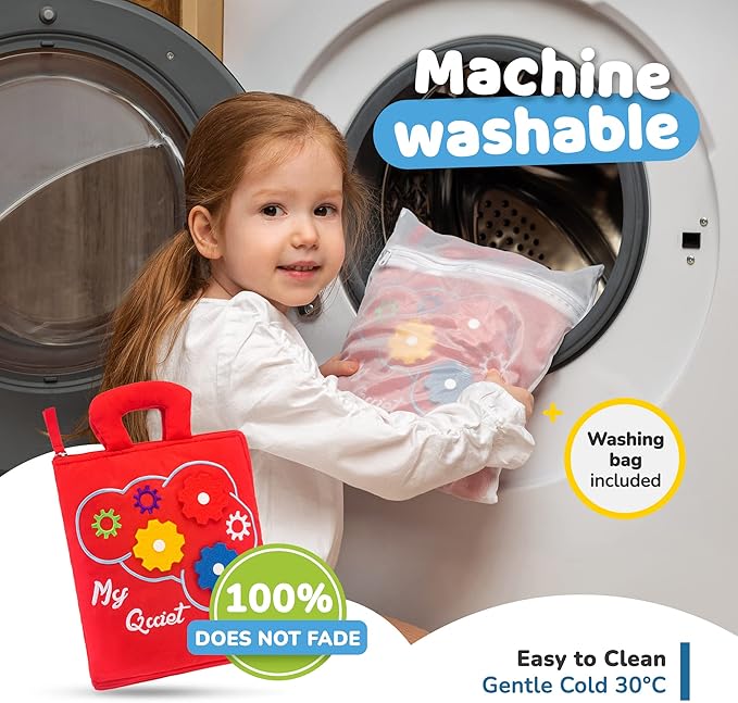 deMoca Toddler Busy Book for 1 Year Old - Airplane Toys for Toddlers 1-3, Activity Quiet Book, Kids Travel Essentials, Montessori Busy Board Travel Activities, Gift for Boys & Girls