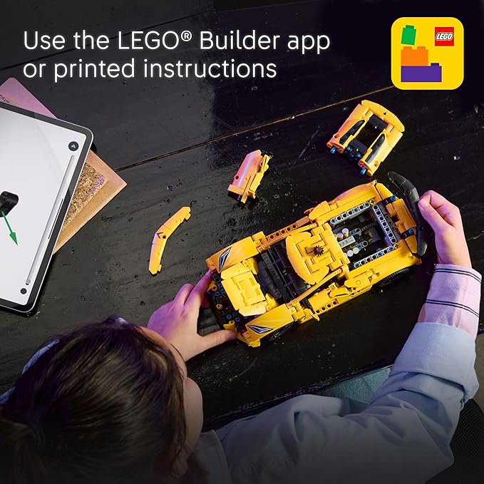 LEGO Technic Chevrolet Corvette Stingray Toy Car - Building Toy Set for Kids, Boys and Girls, Ages 9+ - Model Car Kit for Display - Gift Idea for Birthday - 42205