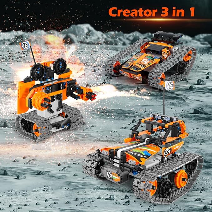 Building Toys STEM Robot Kit for Kids Ages 8-12, Remote Control Erector Sets Engineering Robotics Kits, Educational Birthday for Boys & Girls 5-7 9 10 11 13 14+ Year Old