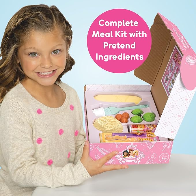 Disney Princess Style Collection Fresh Prep Gourmet Kitchen, Interactive Pretend Play Kitchen for Girls & Kids with Realistic Steam, Complete Meal Kit & 35+ Accessories