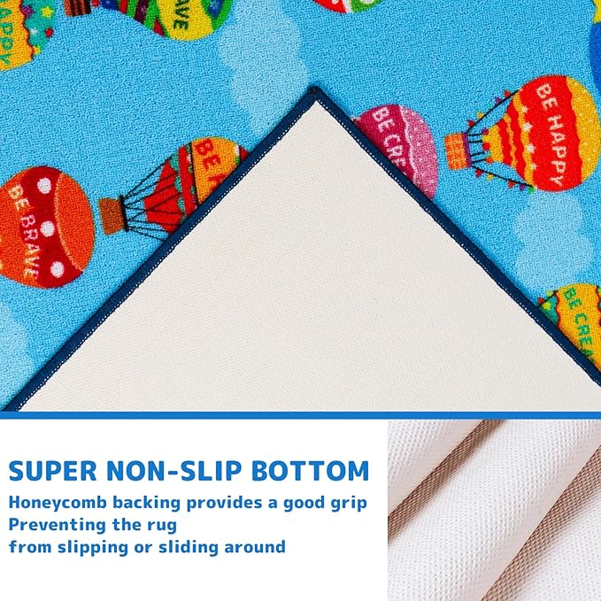 Classroom Rugs, Preschool Rugs for Classroom Elementary, School Learning Seat Area Rug, Non-Slip Educational Classroom Carpet, Washable Kids Rugs for Playroom Nursery (Style 4, 13'x 7'5")