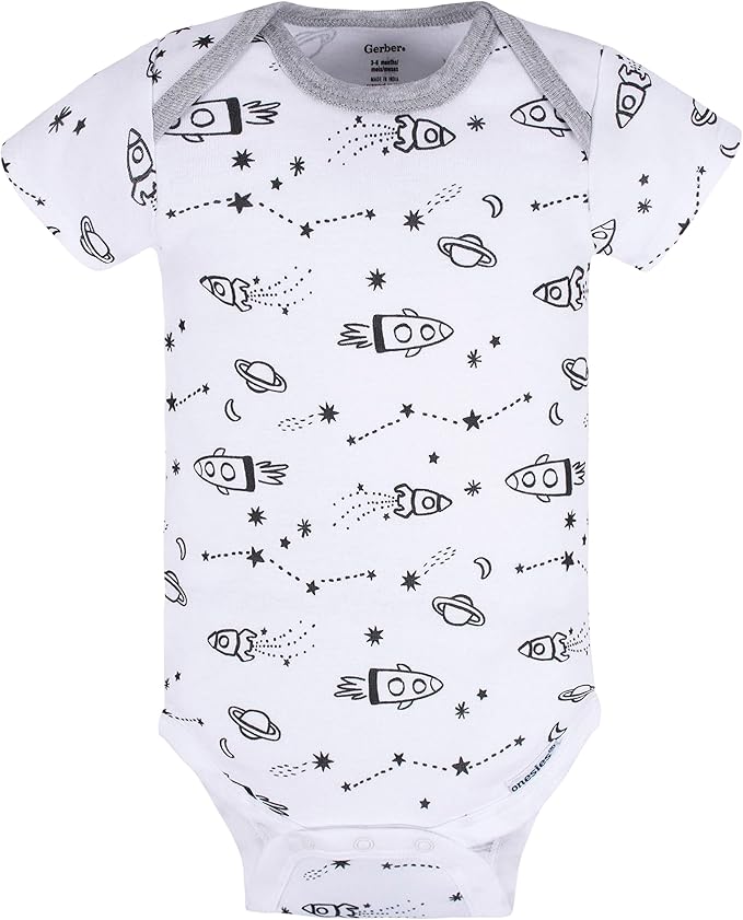 Gerber baby-boys 5-pack Short Sleeve Variety Onesies Bodysuits