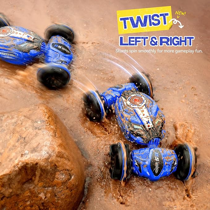 Ruko Q150 Amphibious Remote Control Car, 4WD Off-Road RC Stunt Car, IPX6 Waterproof Transform Vehicle Toys with 360° Rotating for All Terrain, Ideal Gifts for Kids