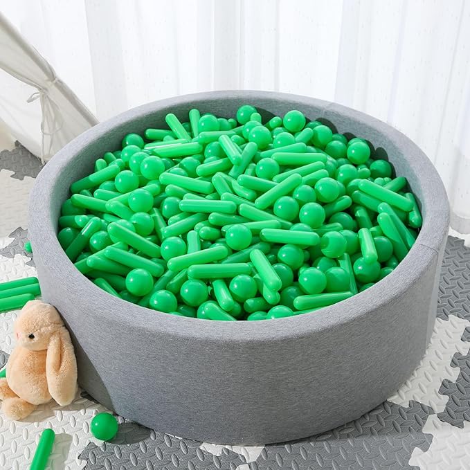 STARBOLO Ball Pit Balls for Kids- 120pcs Crush Proof Plastic Toy Balls for Toddler Ball Pit, Ball Pit Play Tent, Baby Pool Water Toys, Party Decoration, 5.12inches and 2.2 inches