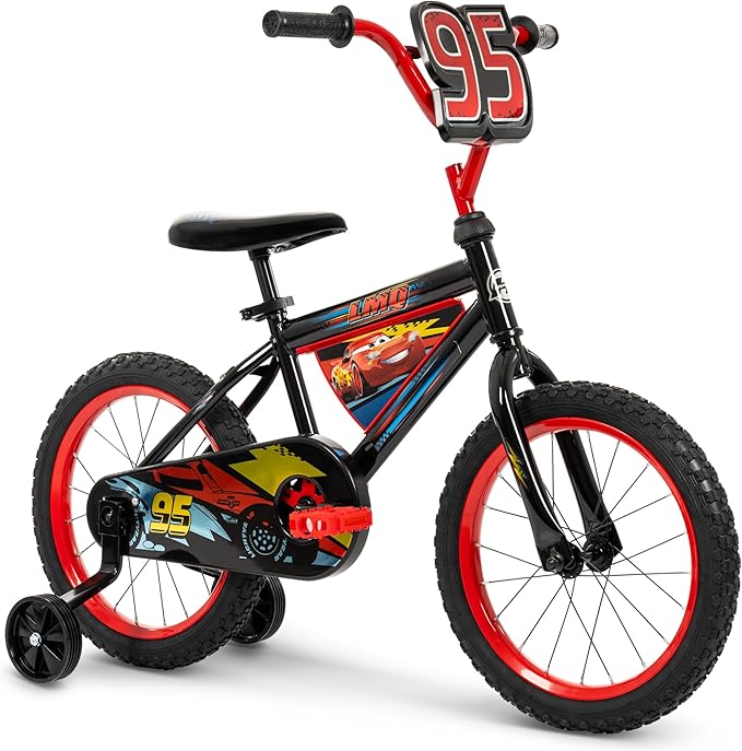 Huffy Disney and Marvel 12/16 Inch Boy's Bike for Kids, Multiple Color Options and Designs Available, Ideal for Ages 3+ Years Old, Removable Training Wheels, Adjustable Seat, Simple Coaster Brake