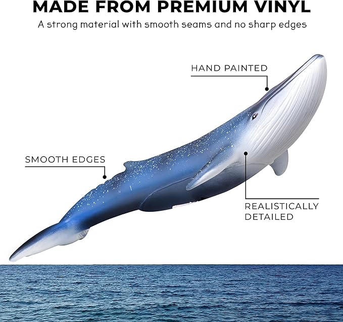 Learning Minds Jumbo Sea Animals - Set of 7 Educational Ocean Fish Toys for Kids - Shark, Whale, Dolphin, Octopus Animal Figures - Toy Fish & Sea Creatures for Toddlers - Age 18 Months +