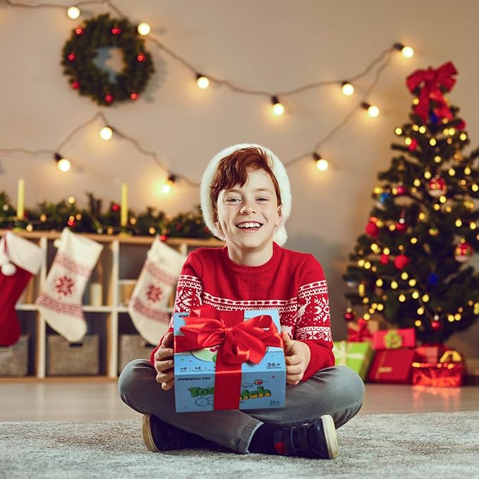 EVERICH Upgraded Toss and Catch Ball Game Set - Indoor and Outdoor Games for Kids 3-12, Beach Sand Pool Water Toy Includes 4 Paddles 4 Sticky Balls, Great Birthday Easter Gifts for Boys Girls