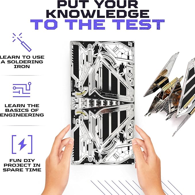 Robot Building Kit - W4 Scout Recon - DIY STEM Science Toys for Kids - Educational Robotics Kit - Printed Circuit Board Set - Build Your Own Robotic Spaceship Kits - Engineering Toy Gift