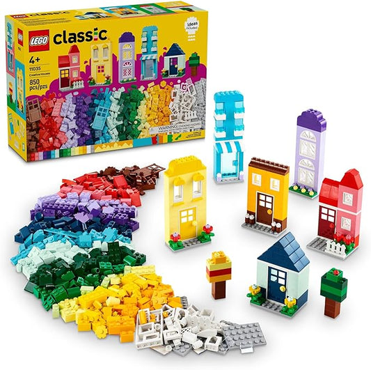 LEGO Classic Creative Houses Brick Building Set for Kids, Toy House Gift with Accessories and Doll Houses, Creative Toy for Young Builders, Boys and Girls Ages 4 and Up, 11035
