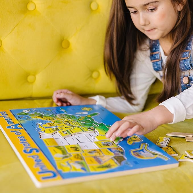 Melissa & Doug USA Map Wooden Puzzle (45 pcs)