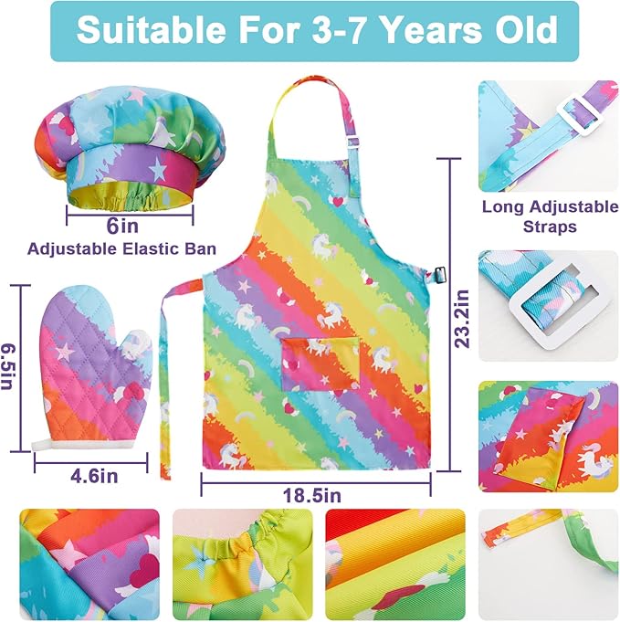 42 Pieces Kids Real Cooking Set,Kids Knife Set, Kids Baking Set,Cookware,Kids Play Pots and Pans,Mini Stainless Steel Pretend Play Cooking Toys,Apron and Chef Hat for Girls,Sensory Toys