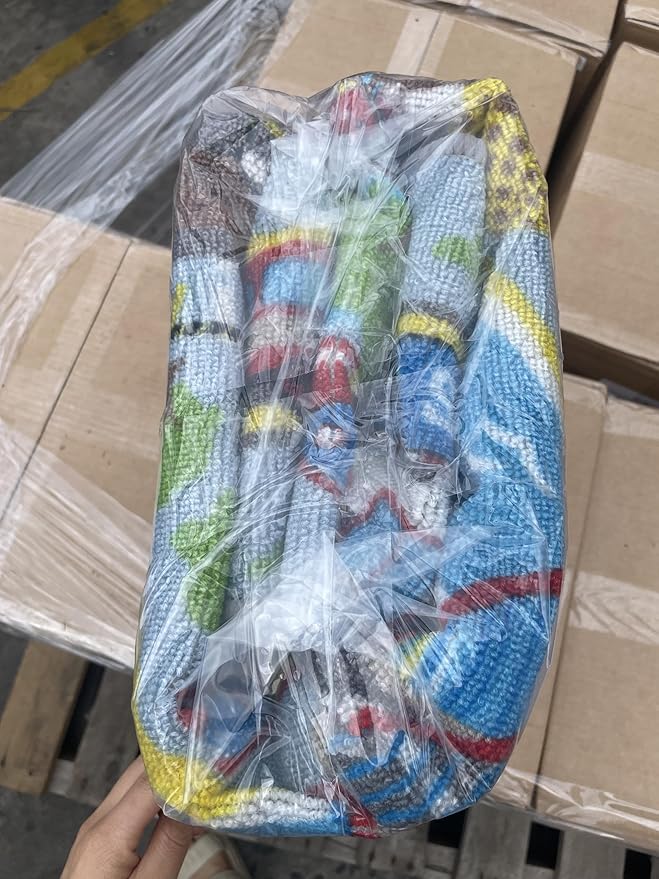 Capslpad Kids Rug 6'6" x 5'0" Educational Learning Kids Play Area Rug Large Traffic Road Cars Rug Play Mat for Kid Toy Nursery Rug Kid Car Carpet for Playroom Living Room Classroom Decor, Sky Blue