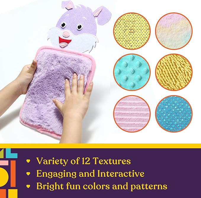 Special Supplies Sensory Mats for Early Learning Development, Tactile Textured Pads with Cute, Colorful Animals, Hand-On Play for Touch Sensitive Kids