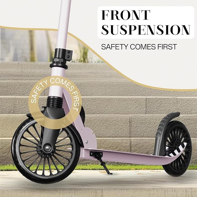 Scooter for Kids 8-12, Kick Scooter for Kids,Teen& Adults, Folding Scooters Holds Up to 220lbs | Adjustable Height | Lightweight |Rear Brake