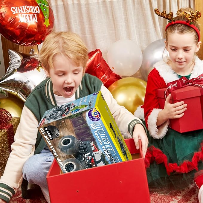 TOY Life RC Truck Remote Control Monster Truck Toys RC Cars Adults Amphibious Remote Control Car Boat 2.4Ghz All Terrain 4WD Off-Road Vehicle Waterproof RC Monster Trucks for Boys Girl Age 6 7 8-12