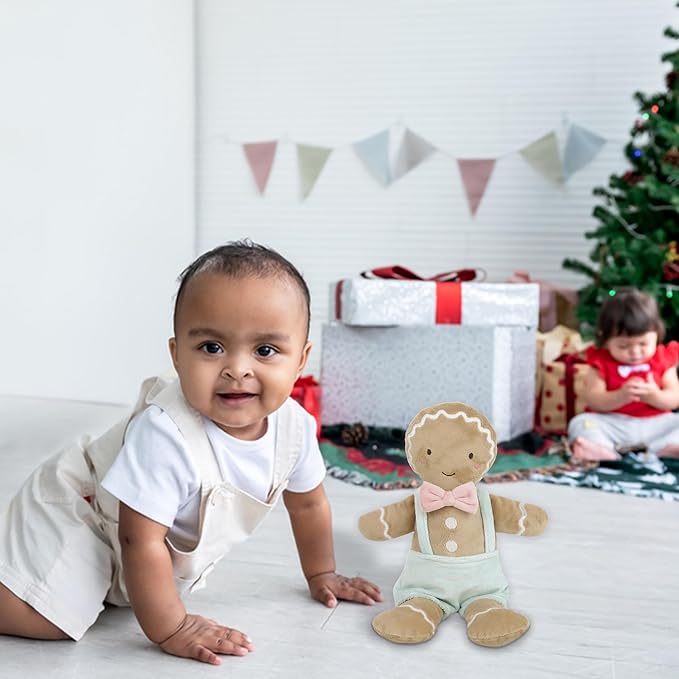 MON AMI Gingerbread Boy & Girl Couple Dolls – 12” Each, Gingerbread Man Plush Toys, Christmas Tree Gifts, Great for Children