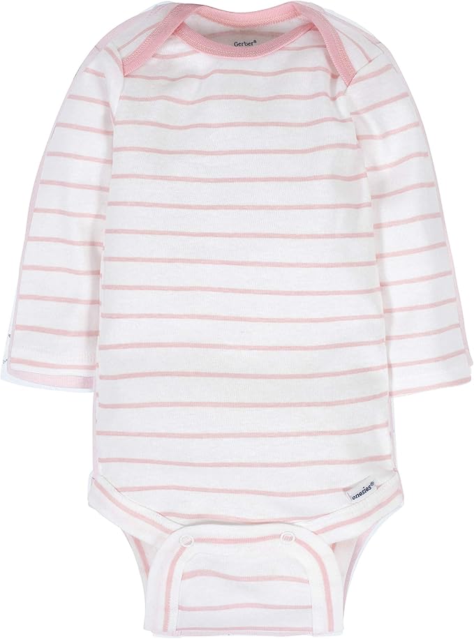 Gerber Baby Girls' 6-Pack Long-Sleeve Onesies Bodysuits