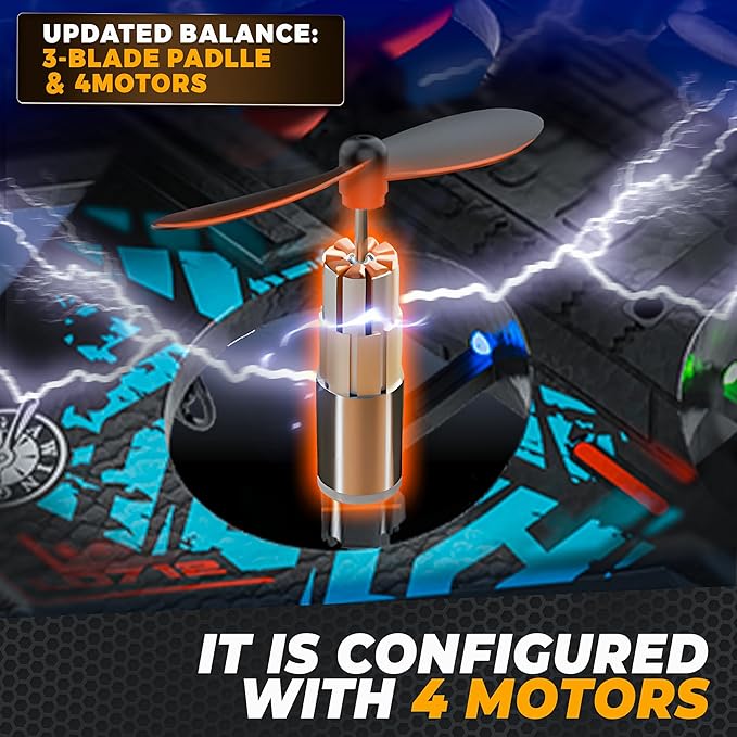 BEZGAR Drones for Kids | 2.4GHZ RC Plane, 6-axis Gyro Remote Control Airplane, RC Helicopter, 360° Flip Fighter Jet Toy with Colorful LED Navigation Light Blue