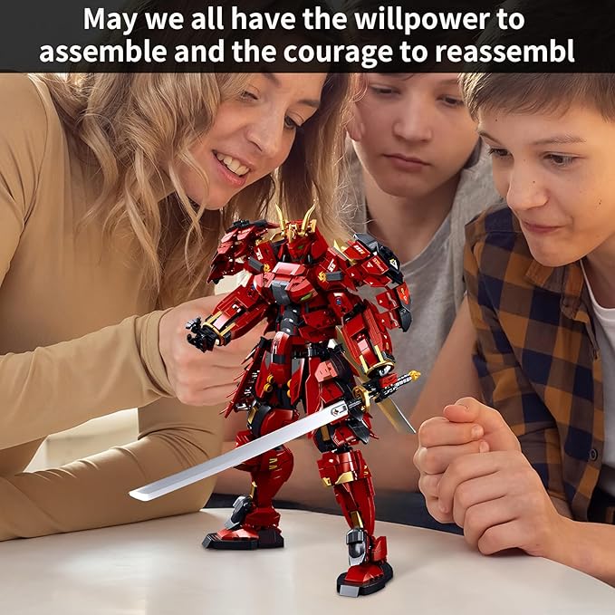 Double Knife Flow Samurai mech Robot Model Building Blocks Toy Set Birthday for Age 8+ Children Adults Teens 923 Pieces