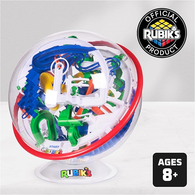 Rubik’s Cube, Rubik’s Tracks 125 3D Gravity Maze & 3D Puzzle Game with 125 Obstacles, Challenging Problem-Solving Brain Teaser, Fidget Toy & Sensory Puzzle for Adults, Teens & Kids, for Ages 8 & Up