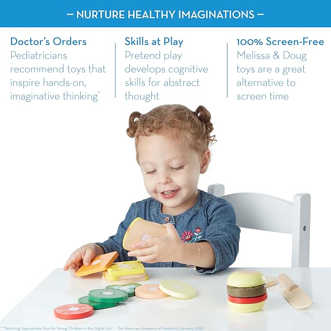 Melissa & Doug Wooden Sandwich-Making Pretend Play Food Set