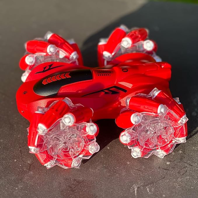 Gesture Sensing RC Stunt Car with Light, 2.4G 4WD Hand Controlled Gravity Remote Control Car Toy with 360° Flips Car for Boys Age 6 and Up Blue