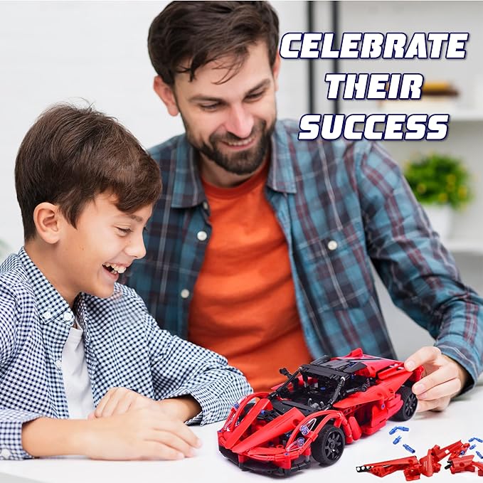 WISEPLAY Stem Projects for Kids Ages 8-12 Year - 380PCS RC Car Kits to Build - STEM Building Toys for Boys Age 8-12 - Model Car Kits to Build for Kids 9-12 - Great Building RC Gift for Your