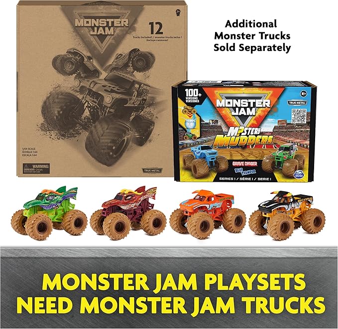 Monster Jam, Transforming Hauler Playset and Storage with Exclusive El Toro Loco Monster Truck, 1:64 Scale, Kids Toys for Boys and Girls Ages 4 and Up