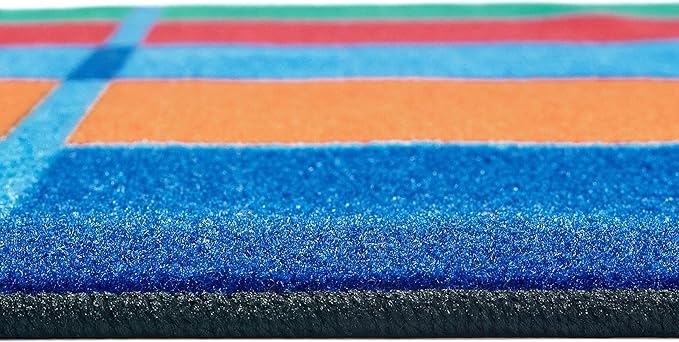 Carpets for Kids KID$Value Plus 72.91 Color Blocks Value Seating Classroom Rug 6ft x 9ft Rectangle Blue