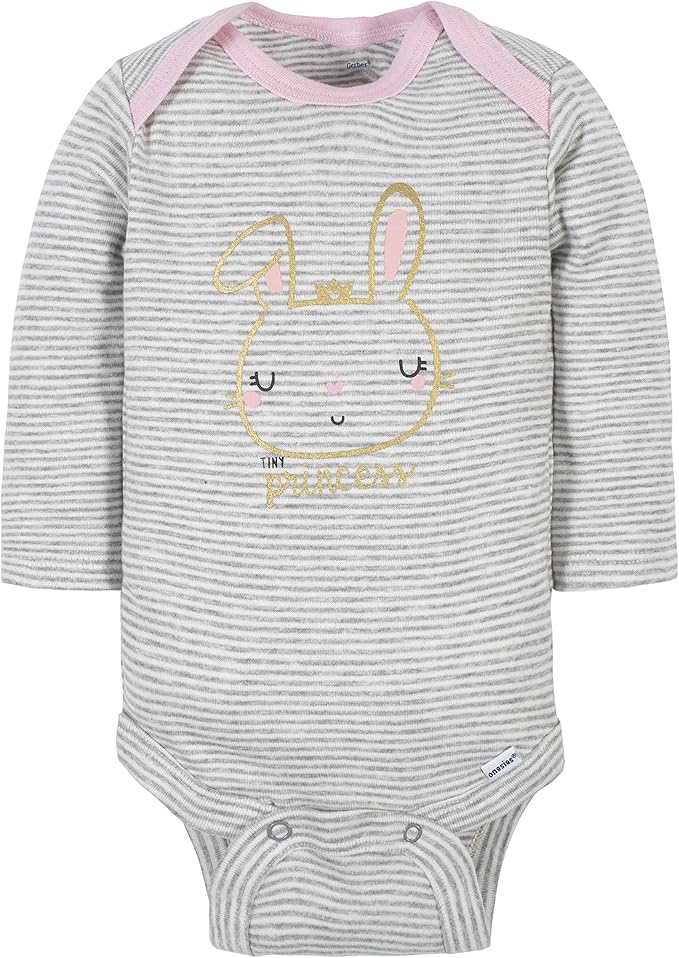 Gerber Baby Girls' 6-Pack Long-Sleeve Onesies Bodysuits