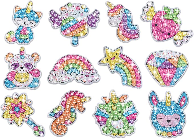 Creativity for Kids Big Gem Diamond Painting Kits: Magical Stickers and Suncatcher DIY Kit - Diamond Art for Kids, Unicorn Gifts for Girls Ages 6-8+