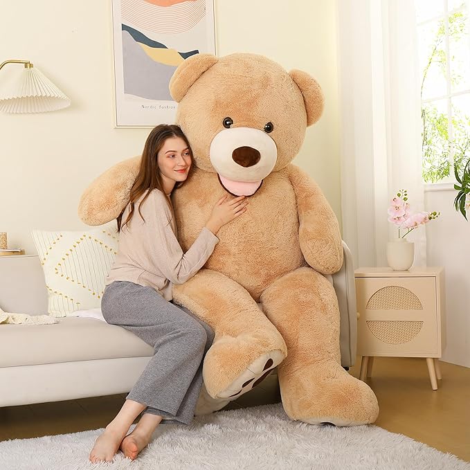 MorisMos Giant Teddy Bear Plush 6 Feet, Life Size Huge Teddy Bears for Girlfriend Boyfriend, 6 Foot Large Bear Gifts, Baby Shower, Birthday