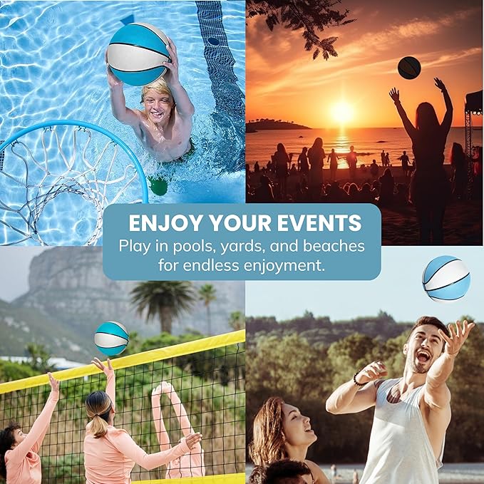 Botabee Regulation Size 9'' Swimming Pool Basketball, Waterproof, Blue (Size 6), for Ages 12+, 1 Piece