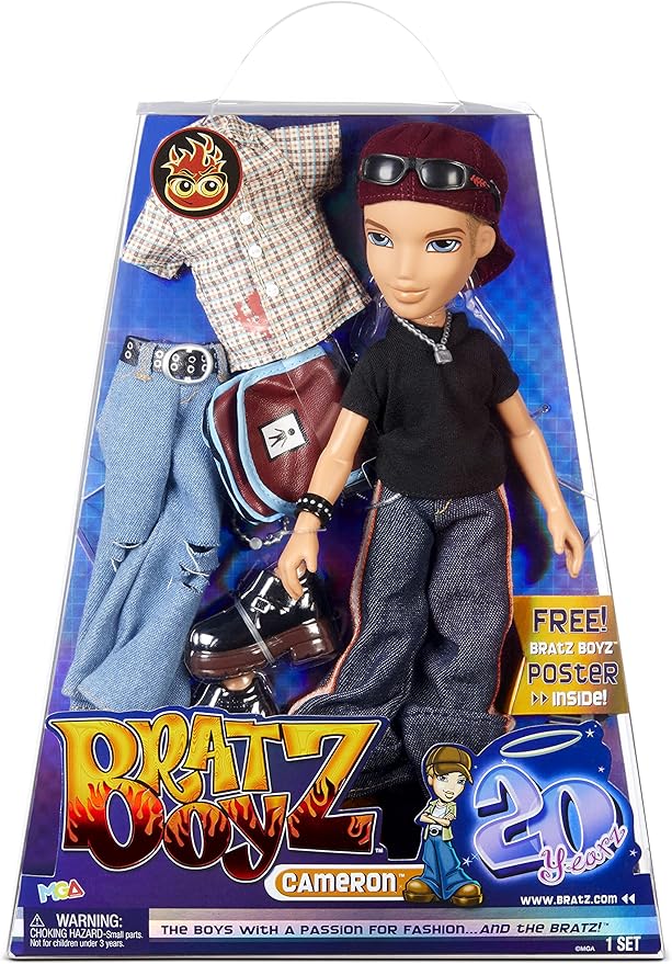 Bratz 20 Yearz Special Anniversary Edition Original Boy Fashion Cameron with Accessories and Holographic Poster | Collectible Doll | for Collector Adults and Kids of All Ages