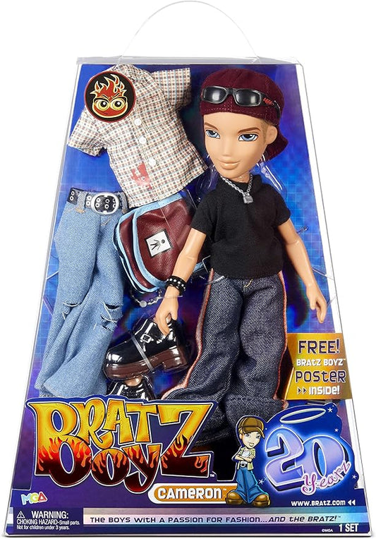 Bratz 20 Yearz Special Anniversary Edition Original Boy Fashion Cameron with Accessories and Holographic Poster | Collectible Doll | for Collector Adults and Kids of All Ages