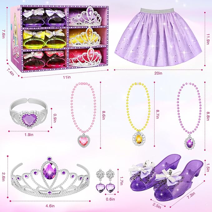 Princess Dress Up Toys & Jewelry Boutique,Girl Role Play Gifts,Kids Toys for 3-6 Years Girl Toddler B-Day Party Favors