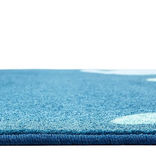 Carpets for Kids 1766 KIDSoft Tranquil Trees Decorative Classroom Nursery Room Rug 6ft X 9ft Oval Blue