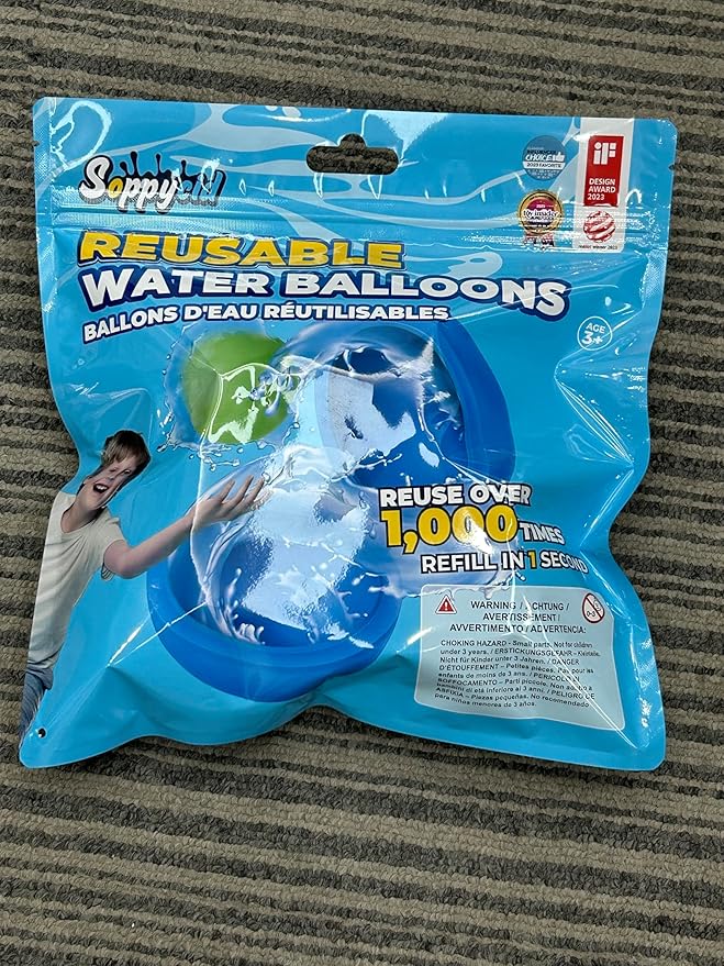 Magnetic Reusable Water Balloons for Kids, Refillable Water Balls Quick Fill for Pool, Outdoor Games for Beach, Summer Toys for Kids 4-10 (20Pack)