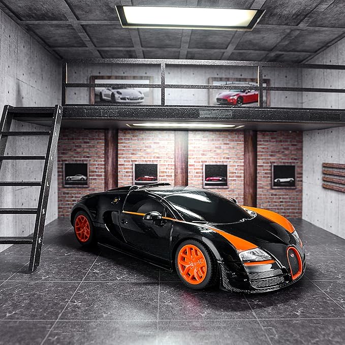 BEZGAR Bugatti Toy Car - Officially Licensed Bugatti Grand Sport Vitesse Remote Control Car,1:24 Scale Sport Racing Toy Car Model Vehicle for Kids, Adults, Girls and Boys (47000 Black)