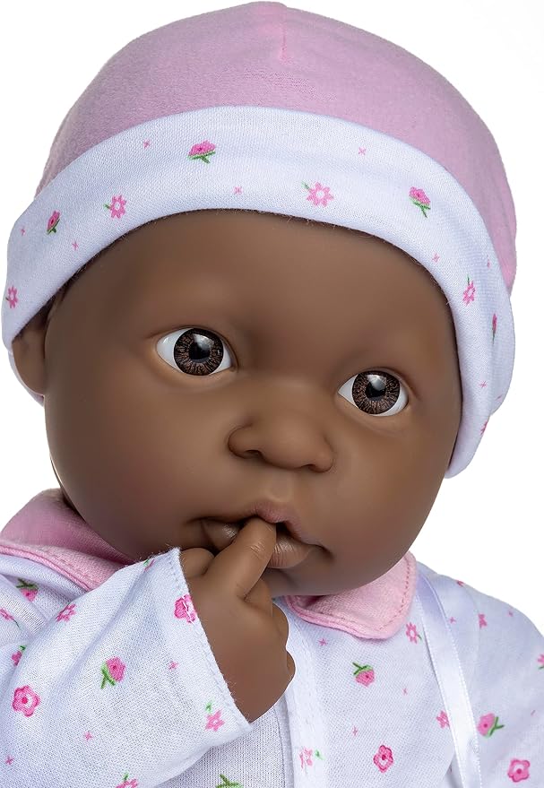 JC Toys - La Baby | African American 20-inch Large Soft Body Baby Doll | Washable | Removable Pink Outfit w/ Hat and Pacifier | For Children 2 Years +