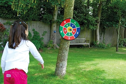 TickiT Target Math - 3 Large (17.75") Fabric Dart Boards with 9 Balls Using Hook-and-Loop Fasteners - Safe Dart-style Game for Kids