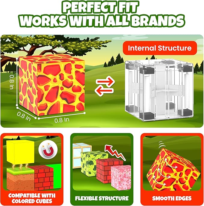 RICCLE Magnetic Blocks for Kids - 120 PCS Build Magnetic Building Blocks Toddler STEM Sensory Outdoor Toys for 3+ Year Old Boys & Girls, Educational & Learning Toys for Ages 4-12