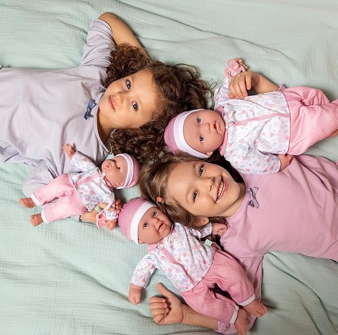 JC Toys La Baby Caucasian 20-inch Small Soft Body Baby Doll | Washable |Removable Pink Floral Outfit w/ Hat, Pacifier & Magic Bottle | for Children 12 Months +